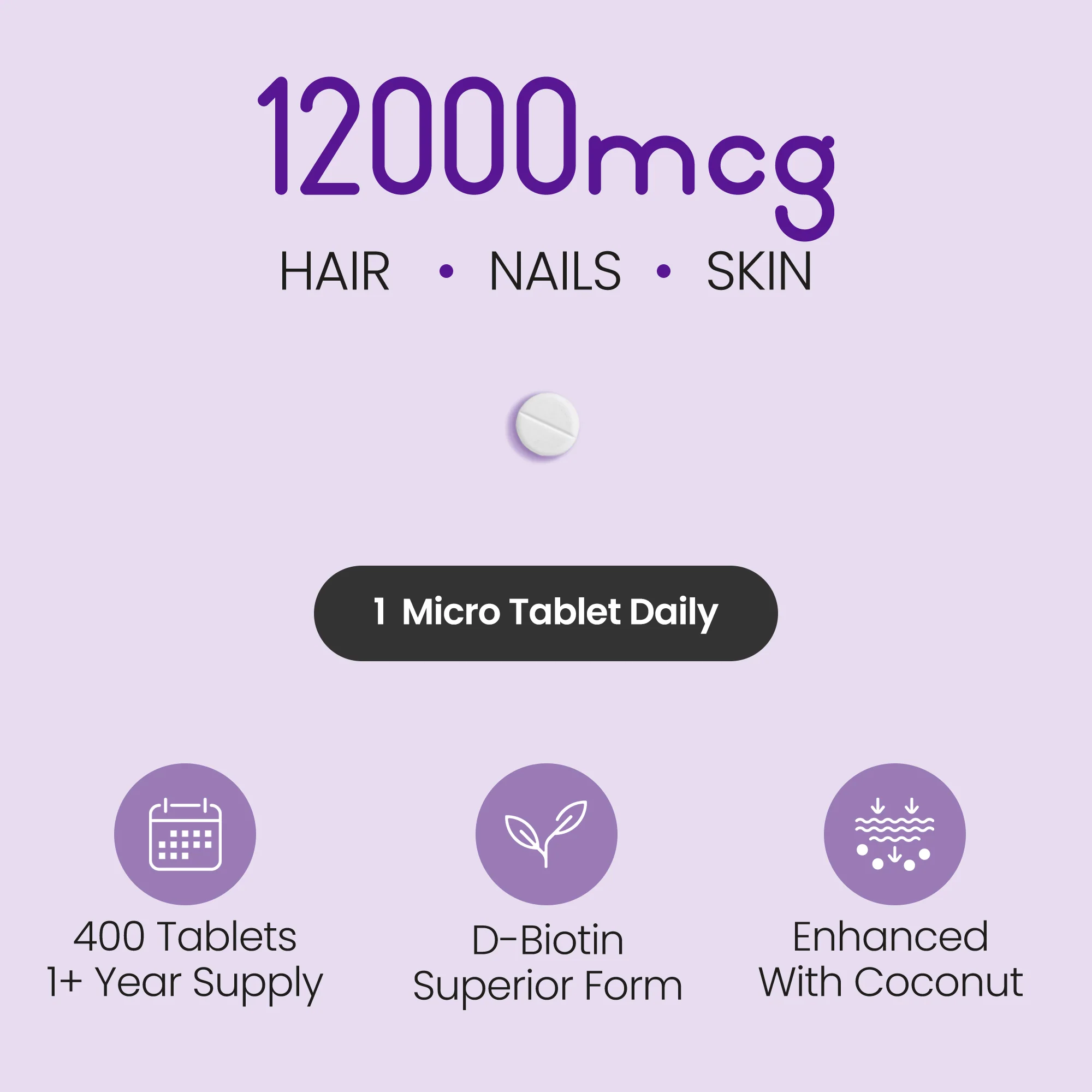 Biotin Tablets with Coconut - Image 6