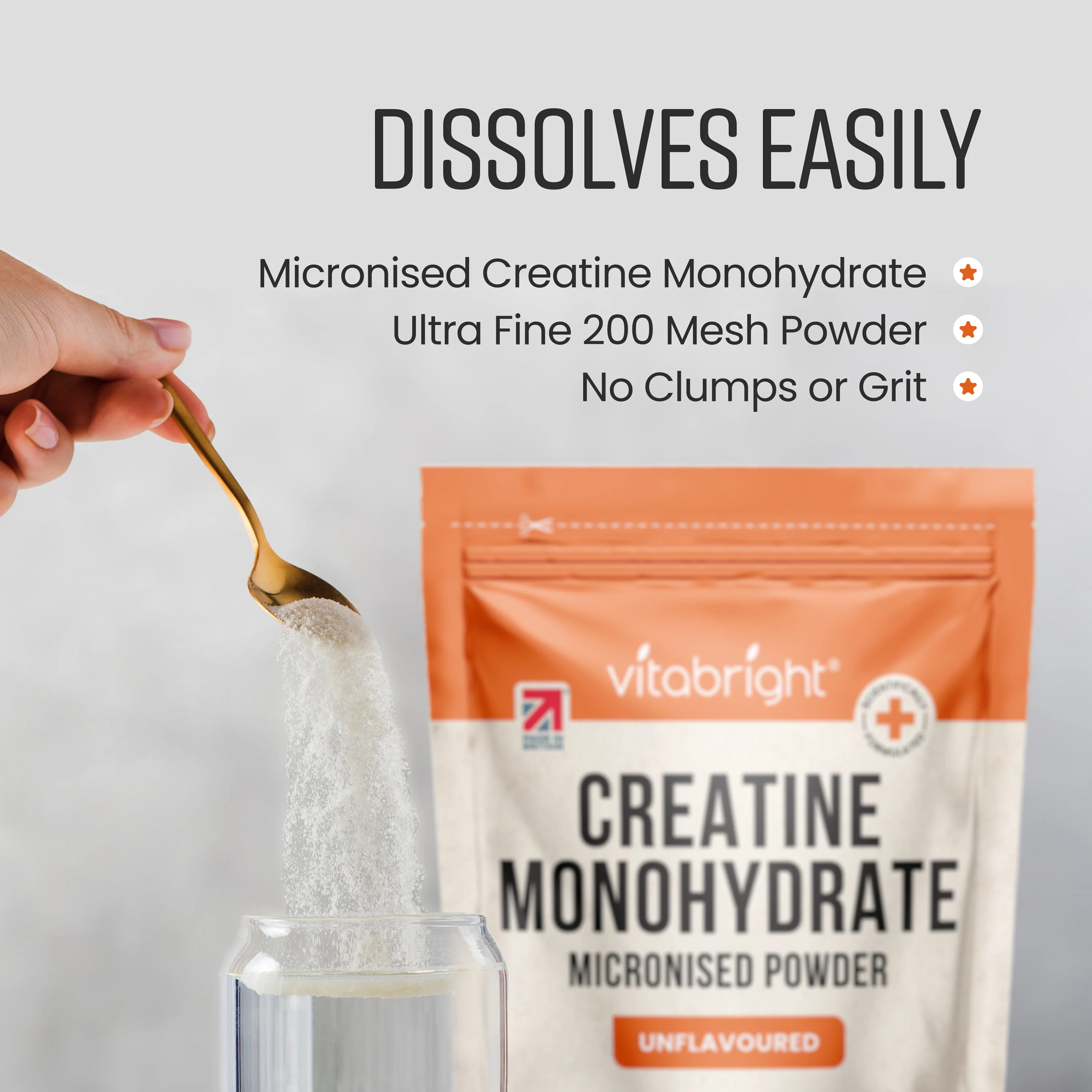 Creatine Monohydrate Powder 400g Pouch Micronised for Easy Dissolving - Image 4