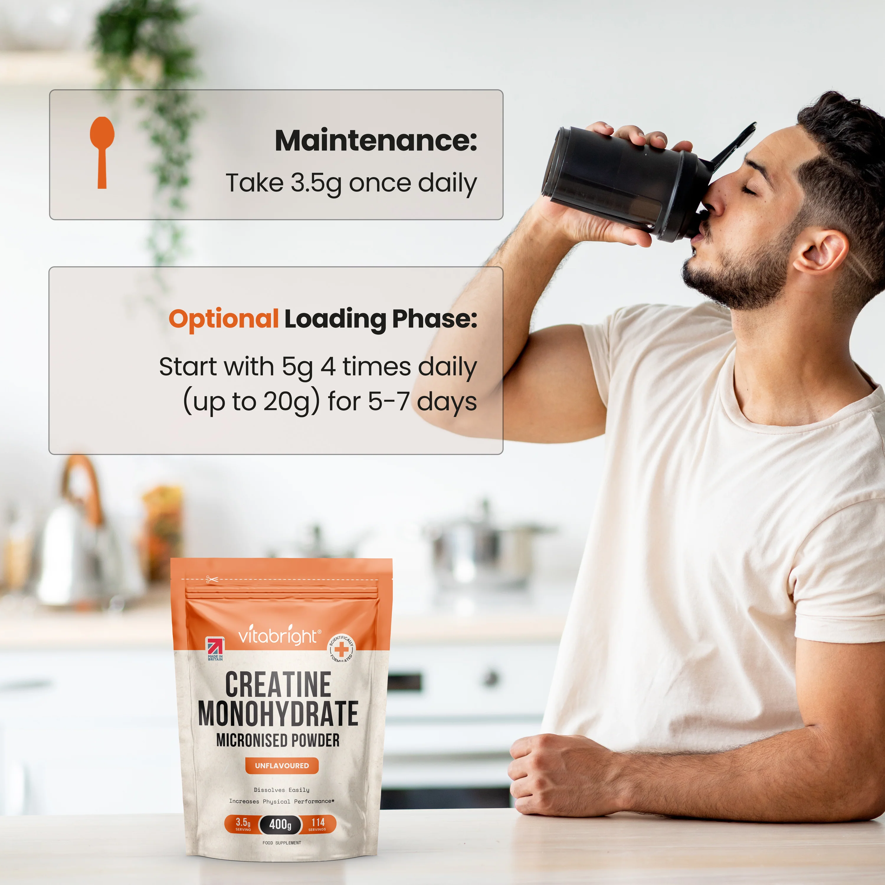 Creatine Monohydrate Powder 400g Pouch Micronised for Easy Dissolving - Image 7