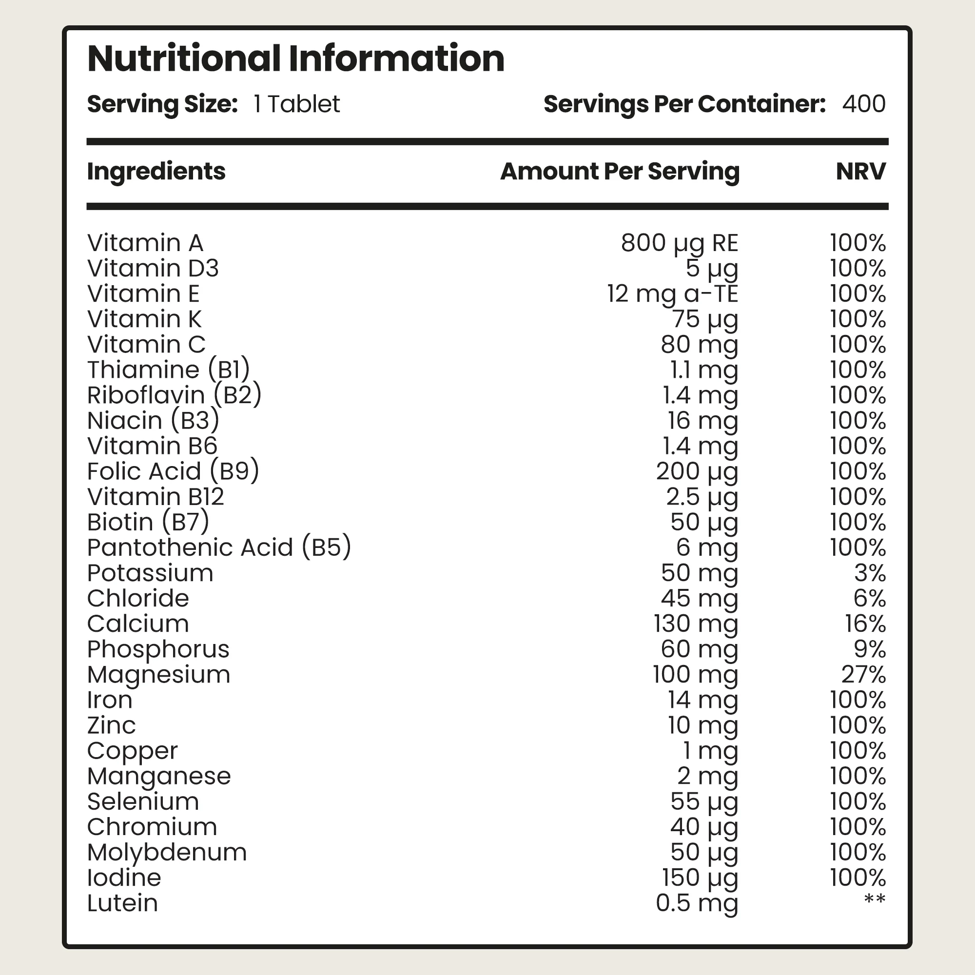 Multivitamin & Mineral Tablets - Image 7