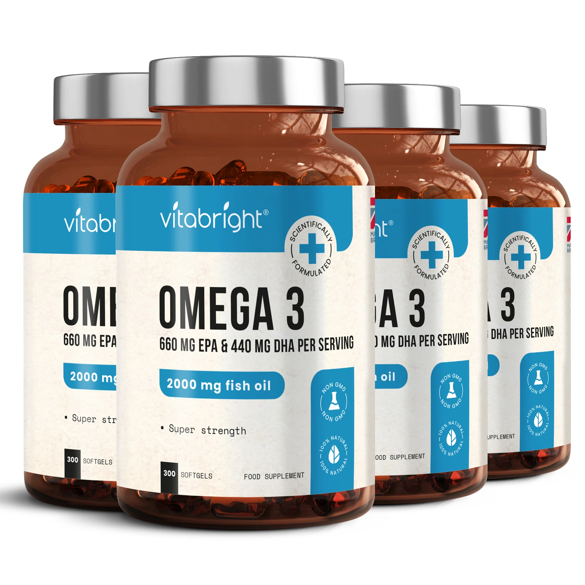 Omega 3 Fish Oil 2000mg - 300 Super Strength Soft Gels - 440mg DHA - Image 11