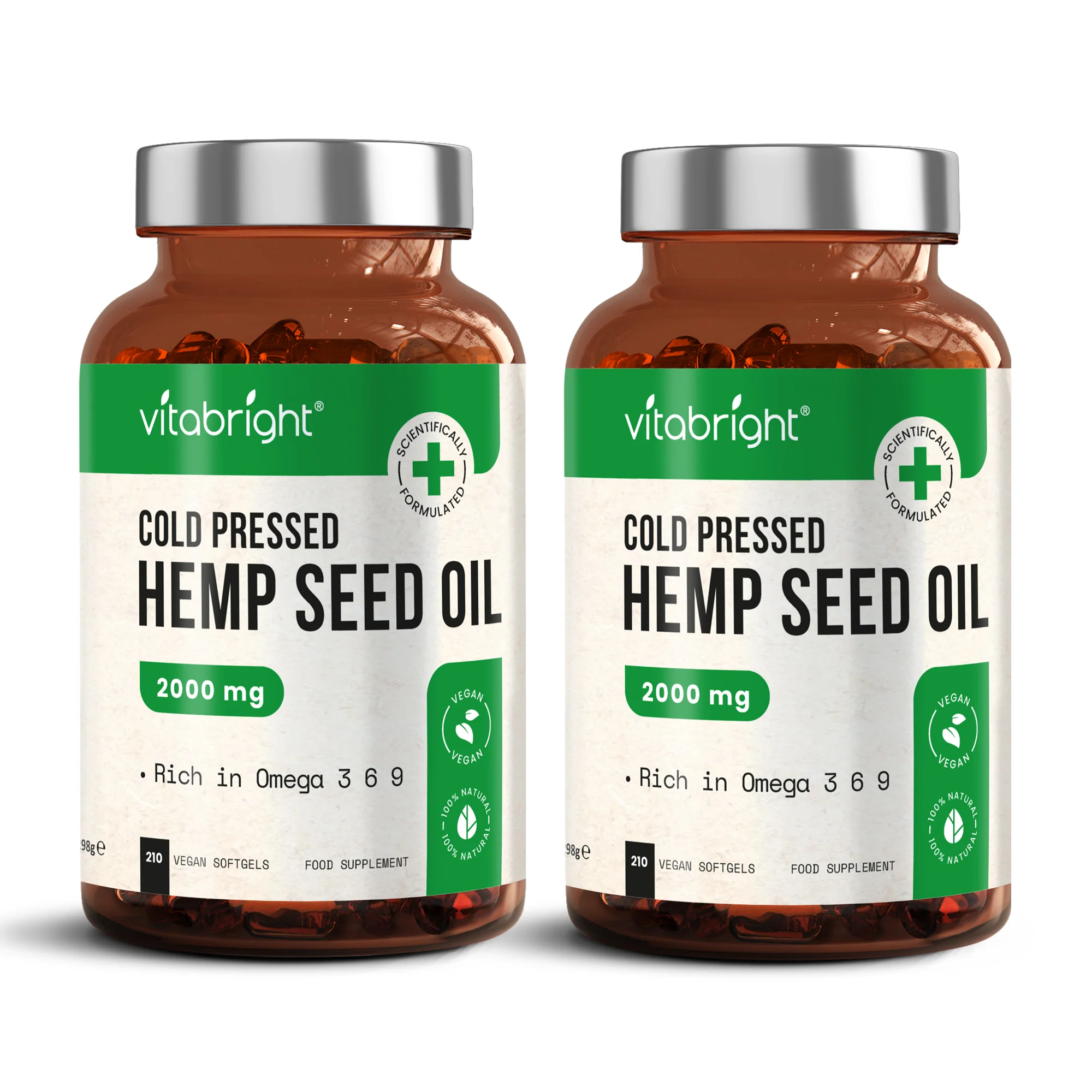 Vegan Omega 3 6 9 Capsules - Hemp Seed Oil - Image 10