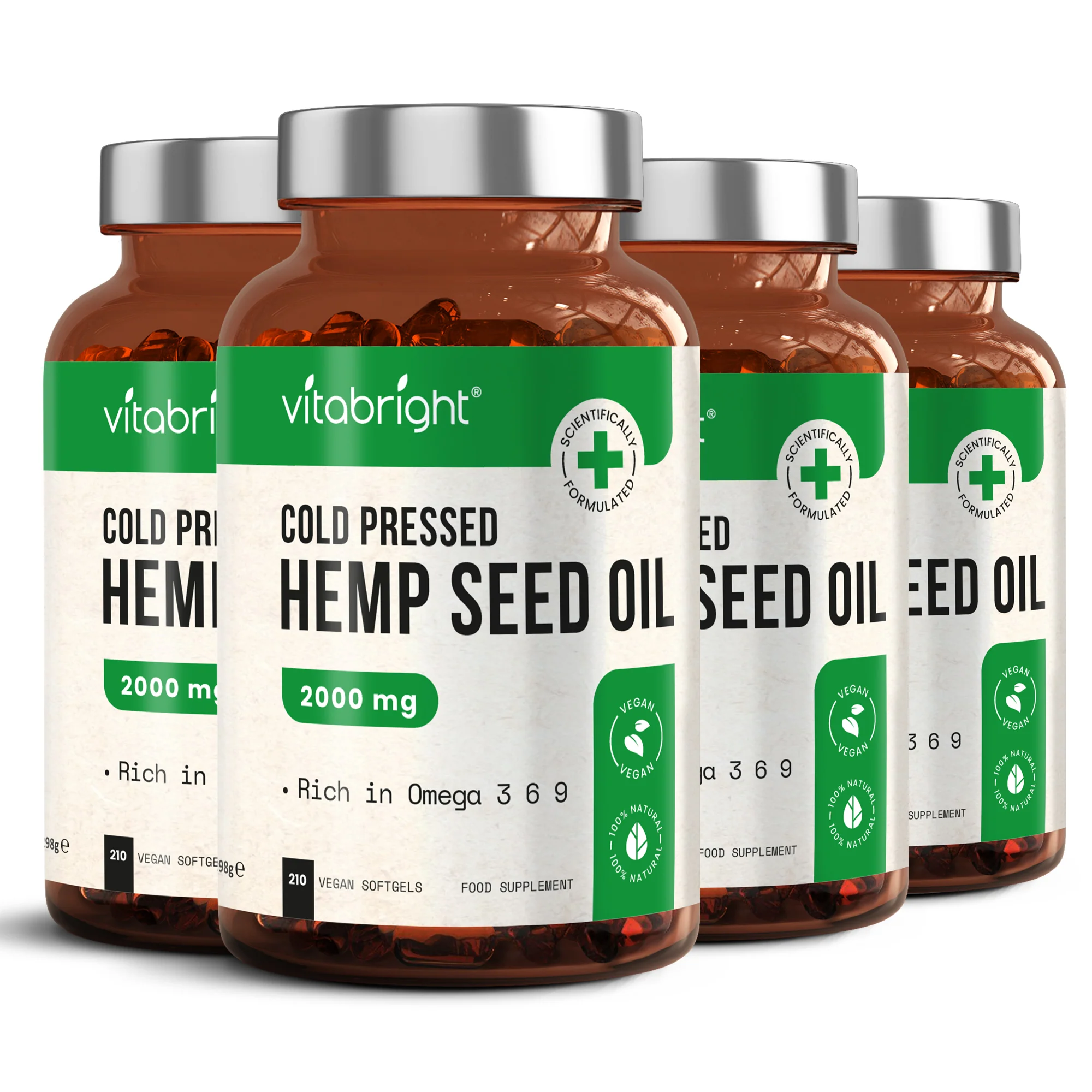 Vegan Omega 3 6 9 Capsules - Hemp Seed Oil - Image 12
