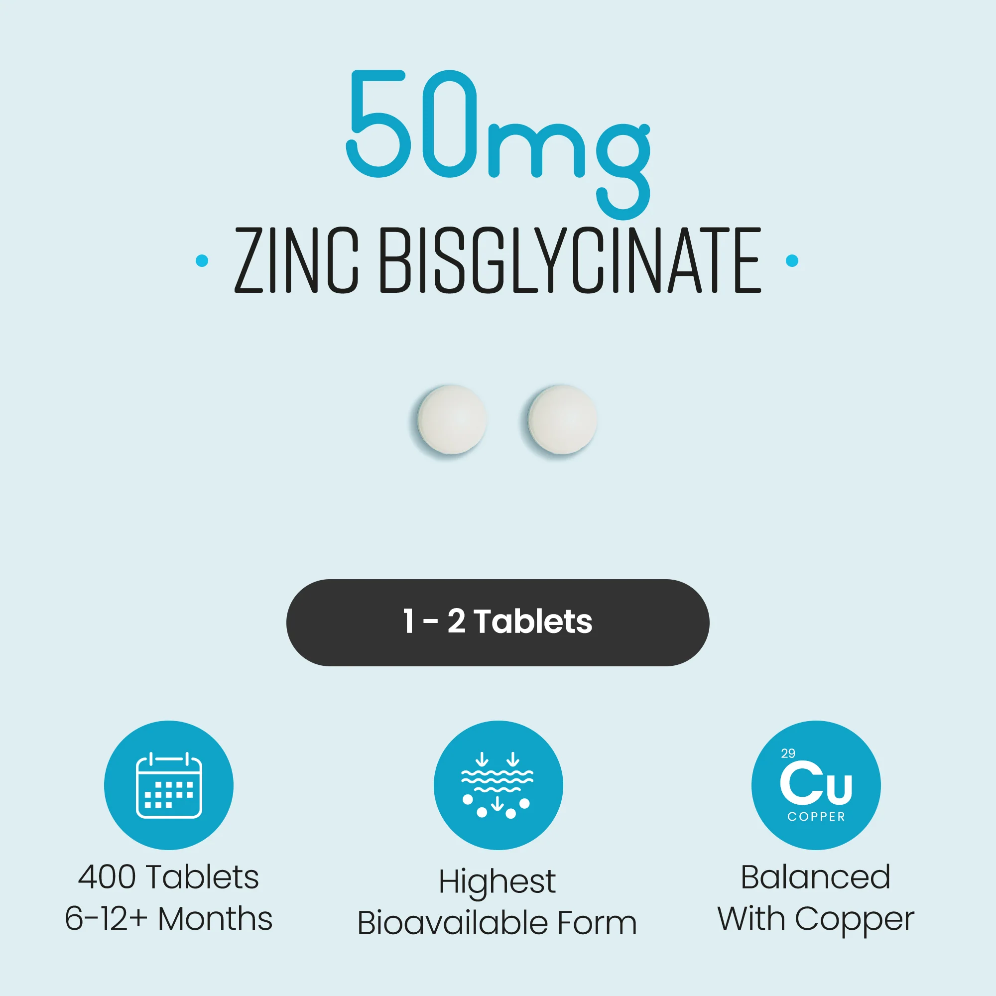 Zinc Bisglycinate Tablets with Copper - Image 8