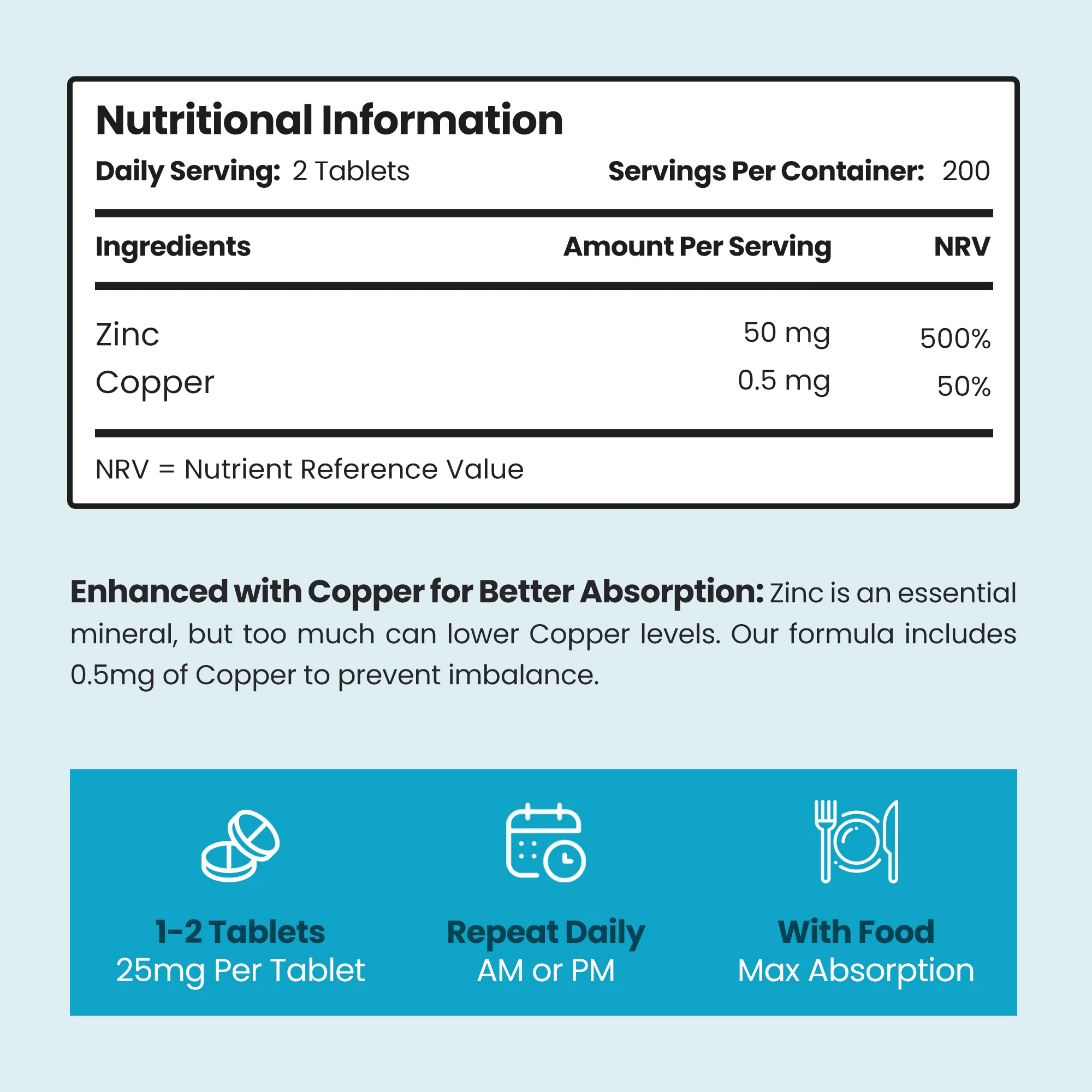 Zinc Bisglycinate Tablets with Copper - Image 9